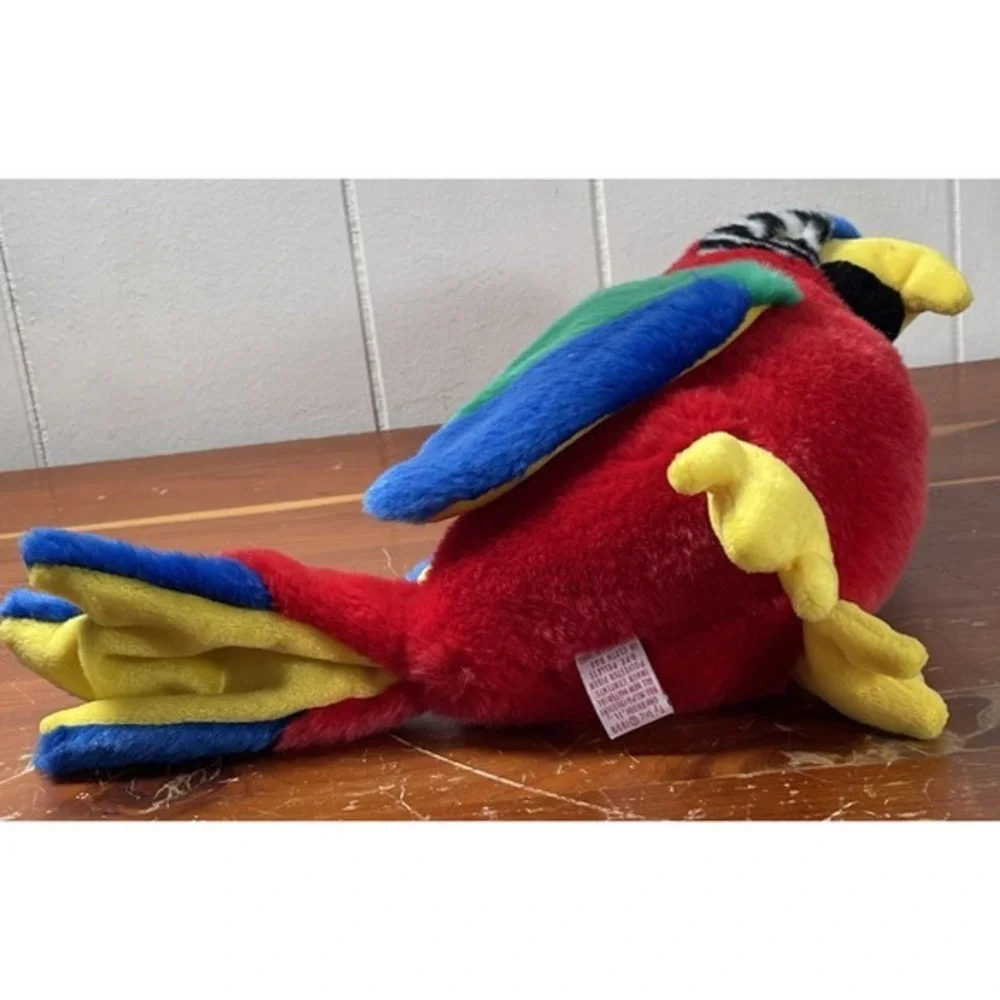 Ty Beanie Baby Parrot‎ Plush Toy 1999 Macaw Bird Stuffed Animal artsy fun bright